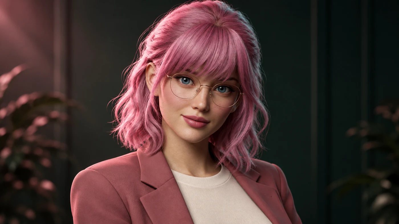 Aria hairstyle and outfit customization preview